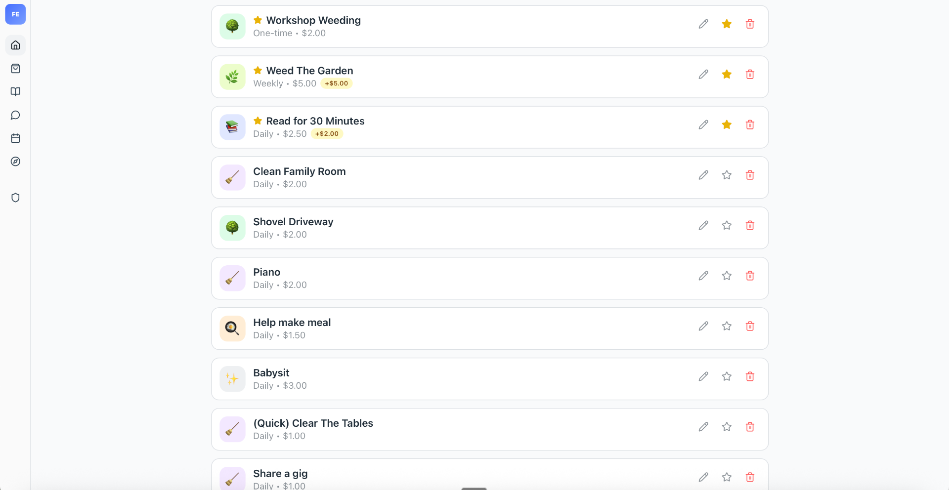 Value adds and gigs a hero can claim and complete for real money.